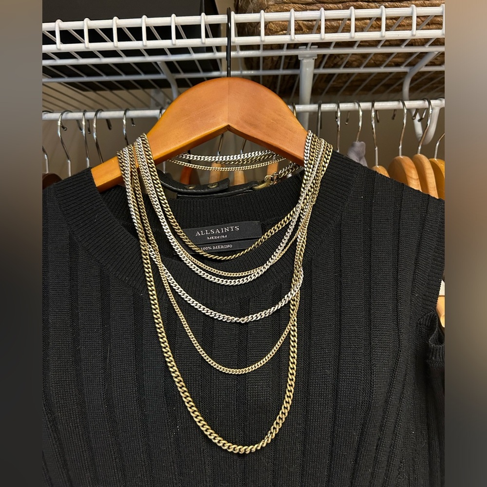 Jenny Bird 44 inch 3 chain necklace   EUC